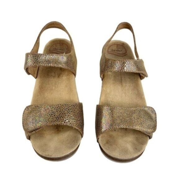 Dansko Sonnet Metallic and Tan Sandals - Picture 2 of 8